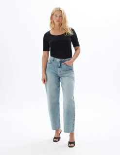 Celio Jean large délavé - bleu^Femme Jeans