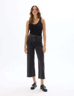 Celio Jean large longeur cheville - gris^Femme Les Essentiels Aux Meilleurs Prix|Jeans
