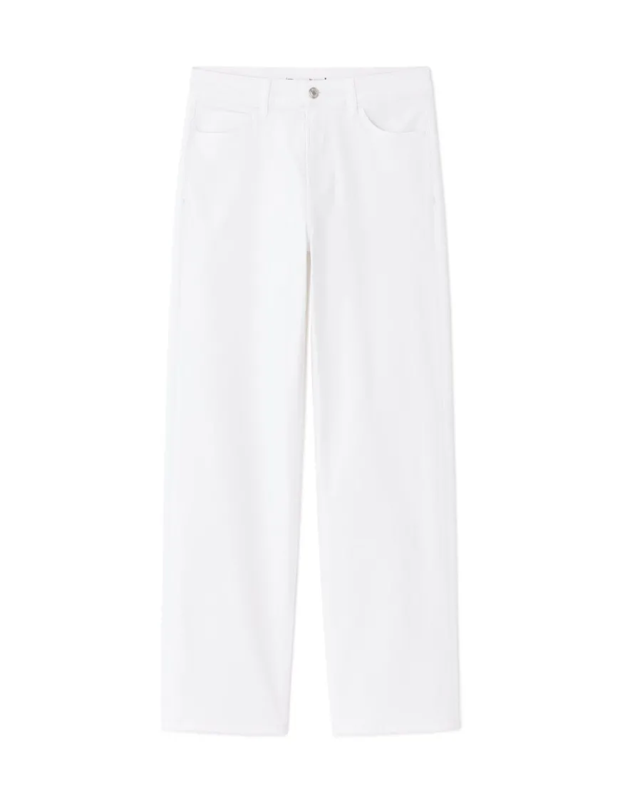 Celio Jean large taille haute 3 longueurs - écru^Femme Jeans