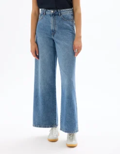 Celio Jean large taille haute - bleu^Femme Les Meilleures Ventes|Jeans