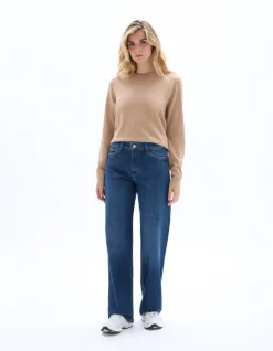 Celio Jean large taille haute 3 longueurs - bleu^Femme Jeans