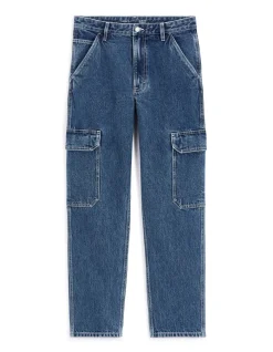 Celio Jean loose cargo 100% coton - bleu^Homme Jeans Loose|Jeans