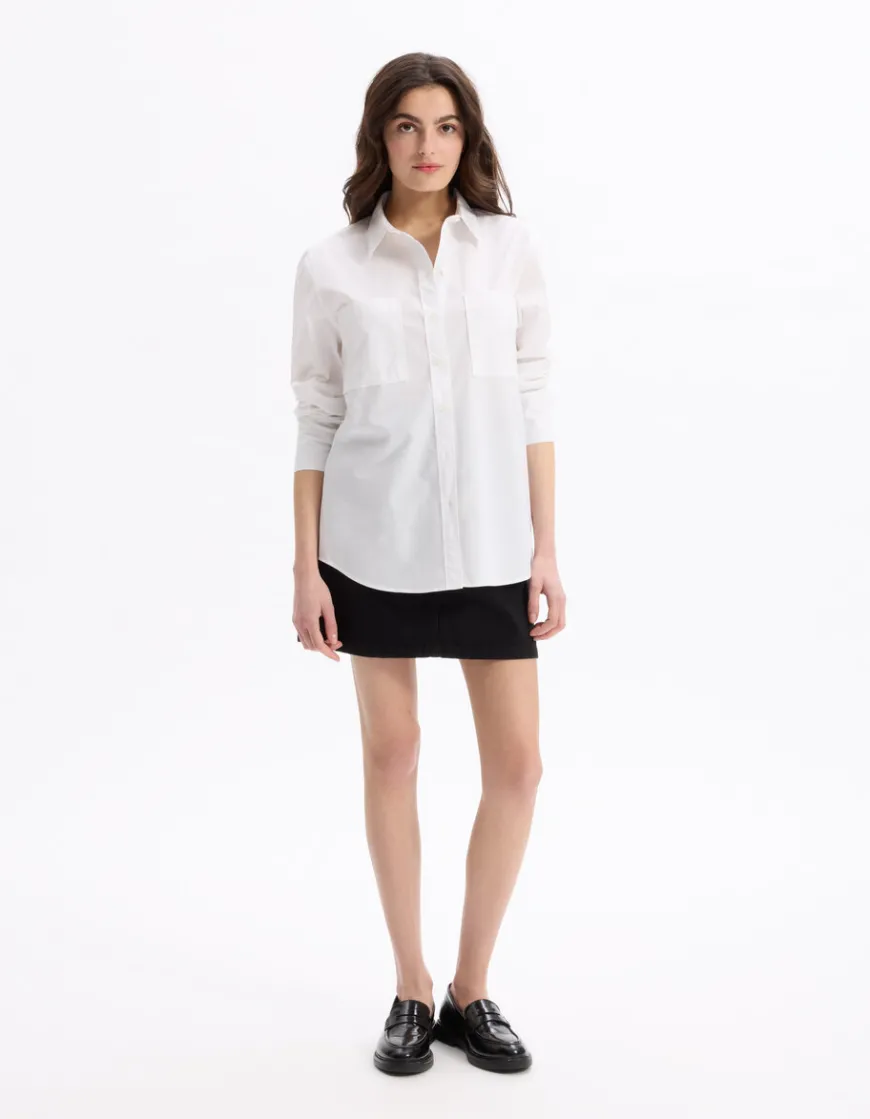Celio Jupe courte basic en denim - noir^Femme Les Essentiels Aux Meilleurs Prix|Jupes & Shorts