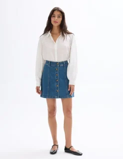 Celio Jupe courte denim - bleu^Femme Les Essentiels Aux Meilleurs Prix|Jupes & Shorts