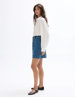 Celio Jupe courte denim - bleu^Femme Les Essentiels Aux Meilleurs Prix|Jupes & Shorts