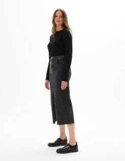 Celio Jupe en denim avec fente - gris foncé^Femme Jupes & Shorts