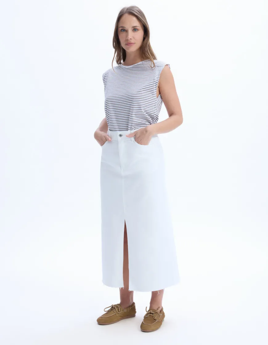 Celio Jupe en jean avec fente -^Femme Les Essentiels Aux Meilleurs Prix|Jupes & Shorts