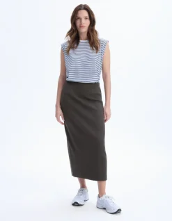 Celio Jupe en maille côtelée - gris^Femme Jupes & Shorts