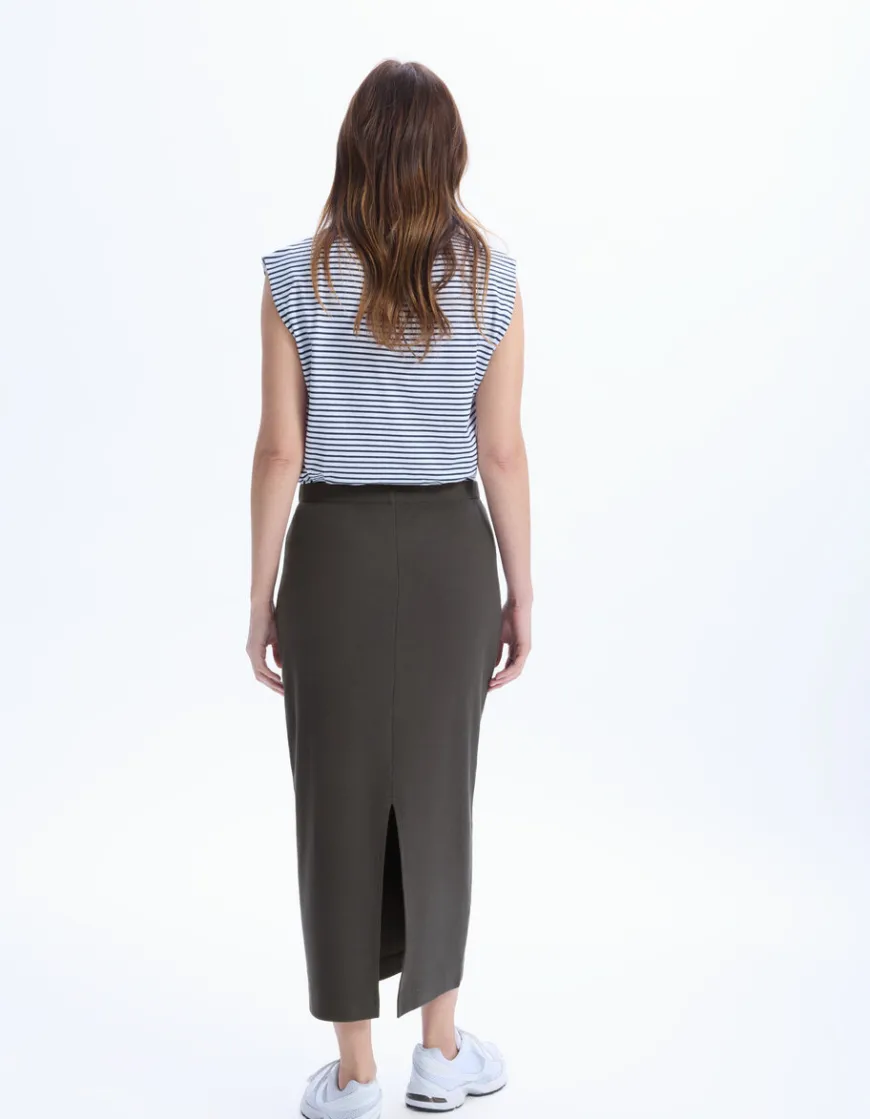 Celio Jupe en maille côtelée - gris^Femme Jupes & Shorts