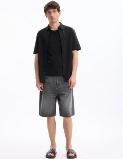 Celio Long bermuda baggy en jean -^Homme Shorts Et Bermudas|Shorts Et Bermudas