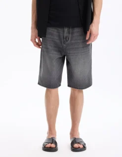 Celio Long bermuda baggy en jean -^Homme Shorts Et Bermudas|Shorts Et Bermudas