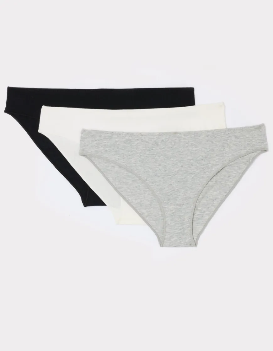 Celio Lot de 3 culottes en coton -^Femme Sous-Vêtements