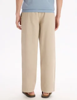 Celio Pantalon baggy 100% coton - beige^Homme Pantalons