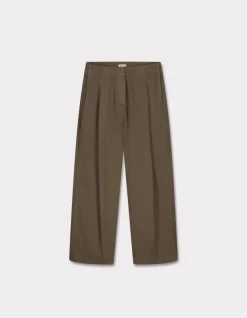 Celio Pantalon barrel - kaki^Femme Pantalons
