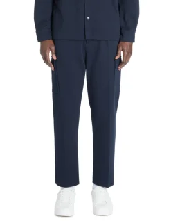 Celio Pantalon cargo 24h straight coton stretch - marine^Homme Pantalons 24H|Pantalons