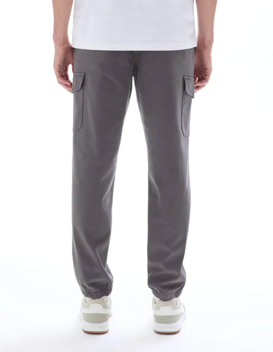 Celio Pantalon cargo straight coton stretch -^Homme Pantalons