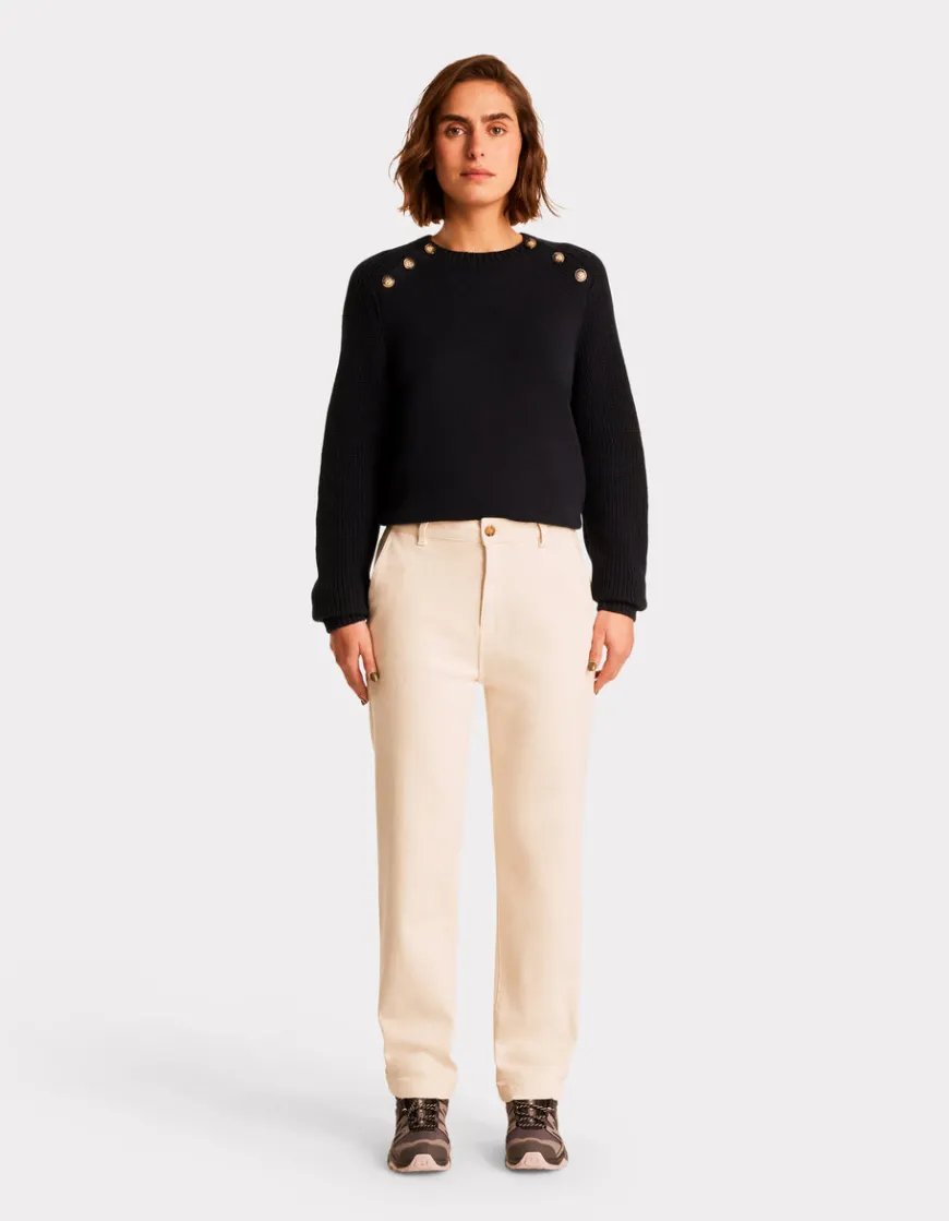 Celio Pantalon chino longueur cheville - beige^Femme Pantalons