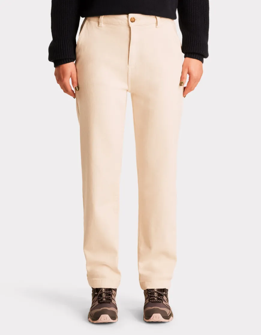Celio Pantalon chino longueur cheville - beige^Femme Pantalons
