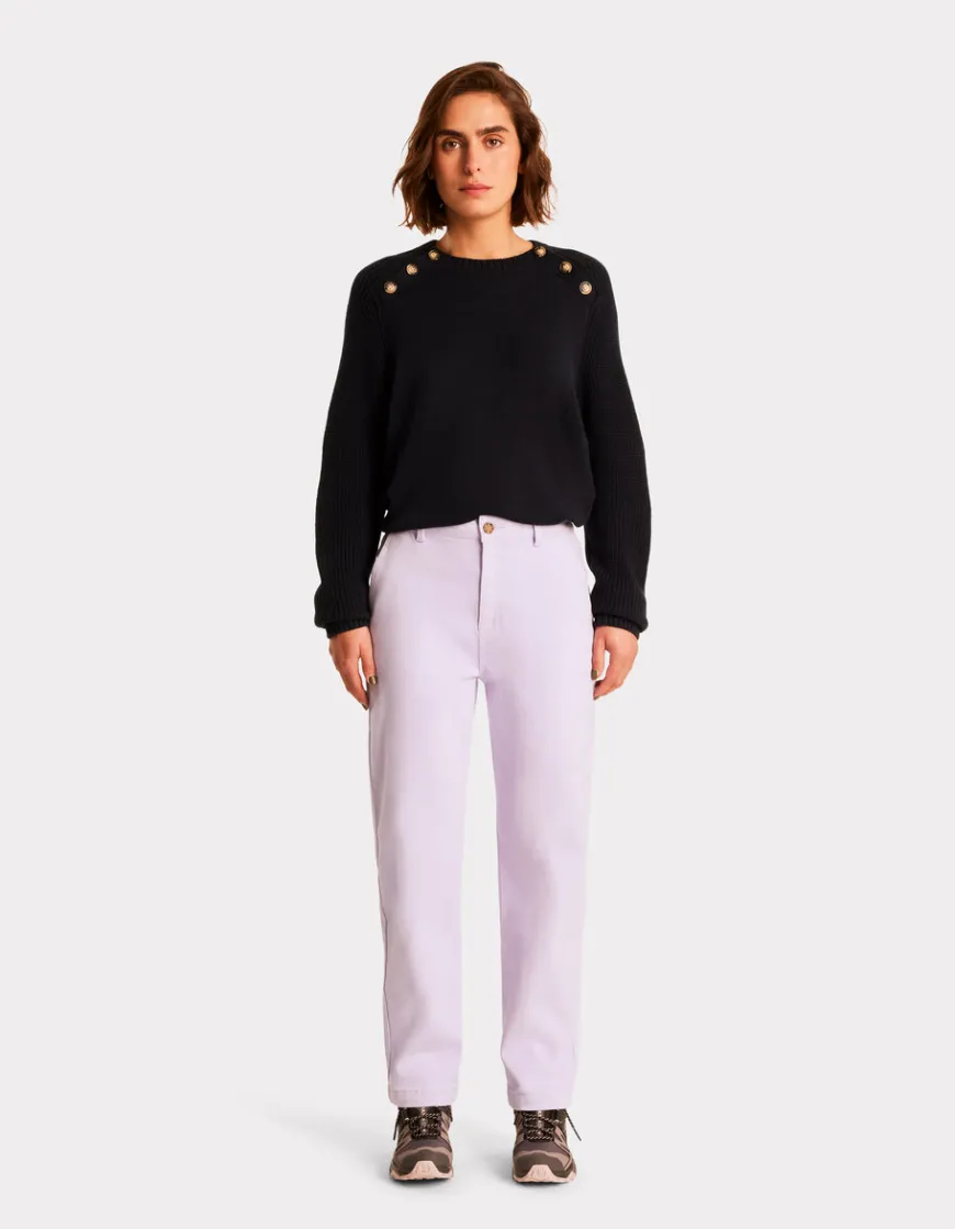 Celio Pantalon chino épais - violet^Femme Pantalons