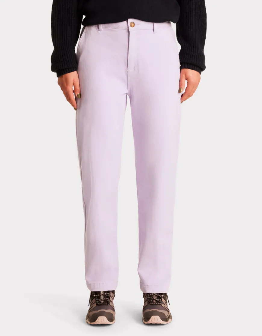 Celio Pantalon chino épais - violet^Femme Pantalons