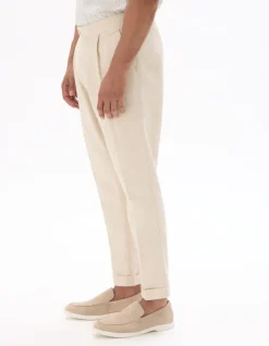 Celio Pantalon chino slim coton lin -^Homme Pantalons En Lin|Pantalons