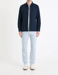 Celio Pantalon chino slim coton stretch - bleu clair^Homme Pantalons|Pantalons Chinos