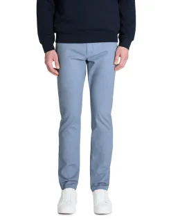 Celio Pantalon chino slim en coton stretch - bleu clair^Homme Pantalons Chinos|Pantalons