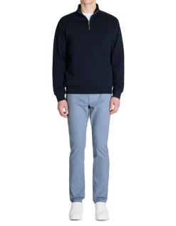 Celio Pantalon chino slim en coton stretch - bleu clair^Homme Pantalons Chinos|Pantalons