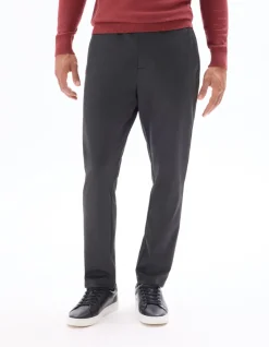 Celio Pantalon chino slim en jersey - gris foncé^Homme Pantalons