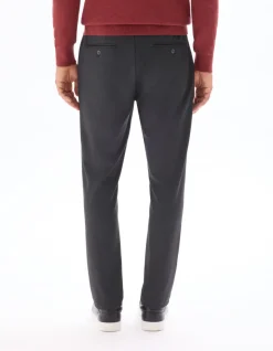 Celio Pantalon chino slim en jersey - gris foncé^Homme Pantalons