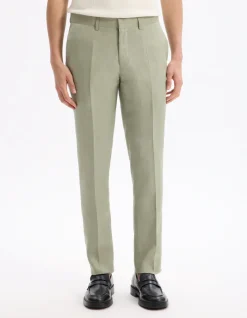 Celio Pantalon de costume slim 100% lin -^Homme Pantalons|Sélection Lin