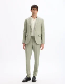 Celio Pantalon de costume slim 100% lin -^Homme Pantalons|Sélection Lin