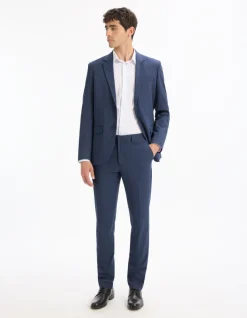 Celio Pantalon de costume slim stretch bi-ton -^Homme Pantalons|Pantalons De Costumes