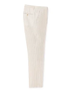Celio Pantalon de costume slim 100% lin rayé - naturel^Homme Pantalons|Sélection Lin