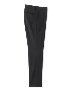 Celio Pantalon de costume slim en flanelle - gris foncé^Homme Pantalons|Cérémonie