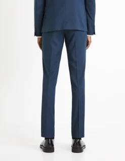 Celio Pantalon de costume slim armuré - marine^Homme Pantalons|Pantalons De Costumes