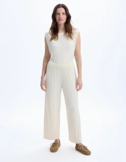 Celio Pantalon en maille plissée - beige^Femme Pantalons|Les Ensembles
