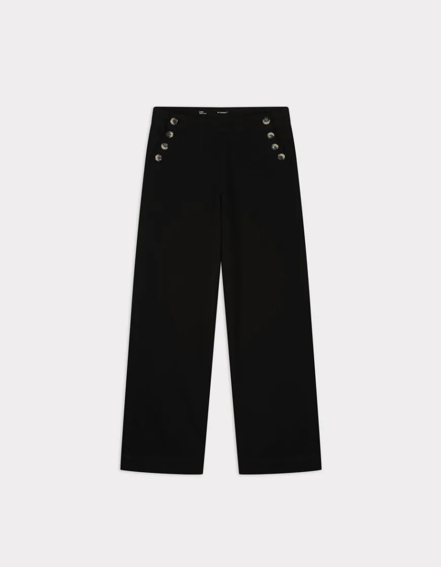 Celio pantalon large à bouton décoratifs -^Femme Pantalons