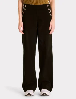 Celio pantalon large à bouton décoratifs -^Femme Pantalons
