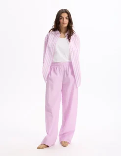 Celio Pantalon large en popeline de coton -^Femme Loungewear|Les Essentiels Aux Meilleurs Prix