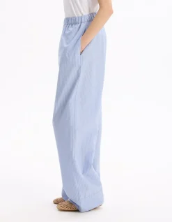 Celio Pantalon large en popeline de coton -^Femme Loungewear|Les Essentiels Aux Meilleurs Prix