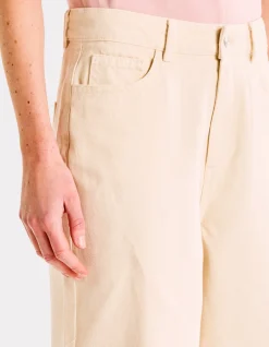 Celio Pantalon large type jeans - beige^Femme Pantalons
