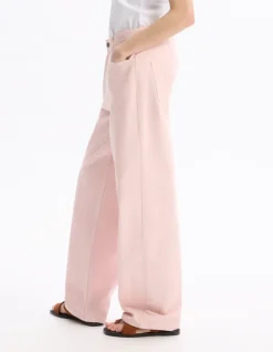Celio Pantalon large type jeans - rose^Femme Pantalons