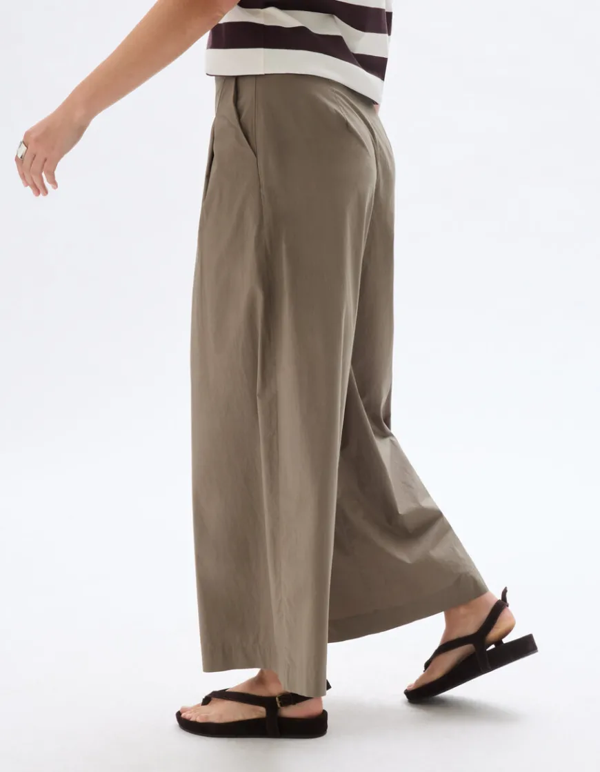 Celio Pantalon légé fluide - kaki^Femme Pantalons