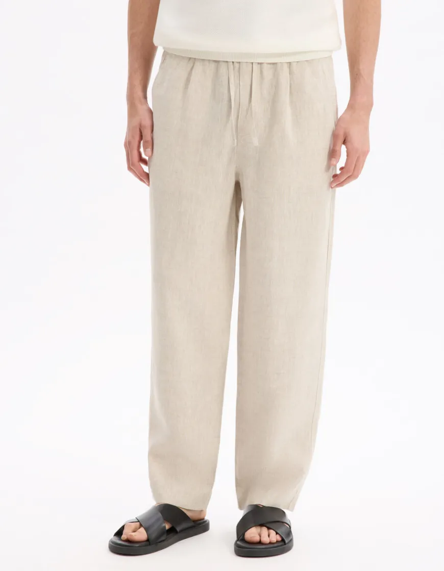 Celio Pantalon loose 100% lin -^Homme Pantalons En Lin|Pantalons