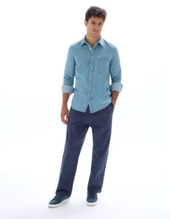 Celio Pantalon loose coton stretch - marine^Homme Pantalons