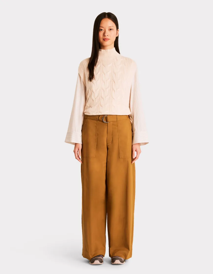 Celio Pantalon poches cargo à ceinture - vert^Femme Pantalons
