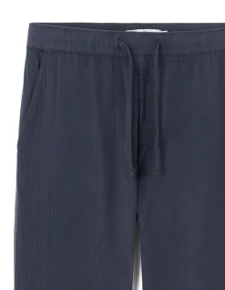 Celio Pantalon relaxed 100% gaze de coton - marine^Homme Pantalons|Costumes Casual