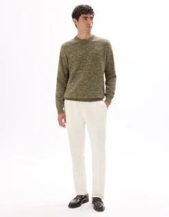 Celio Pantalon slim coton lin stretch - écru^Homme Pantalons|Pantalons En Lin