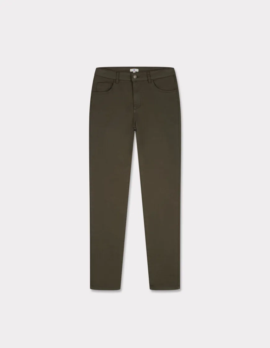 Celio Pantalon slim ultrastretch - kaki foncé^Femme Pantalons
